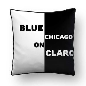 ALMOFADA - BLUE CHICAGO ON CLARK - 42 X 42 CM