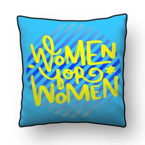ALMOFADA - WOMEN FOR WOMEN - BLUE - 42 X 42 CM