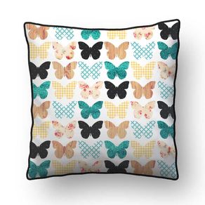 ALMOFADA - BUTTERLY PATCHWORK - 42 X 42 CM