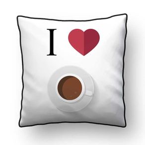 ALMOFADA - I LOVE COFFEE I - 42 X 42 CM