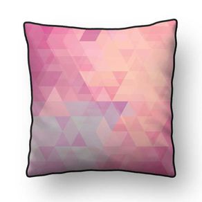 ALMOFADA - ABSTRACT TRIANGLE PINK AND BLUE - 42 X 42 CM