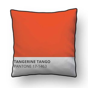 ALMOFADA - PANTONE TANGERINE TANGO - 42 X 42 CM