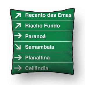 ALMOFADA - PLACAS DE BRASILIA XXXXI - 42 X 42 CM