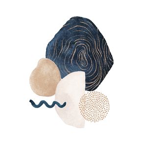WATERCOLOR SHAPES IN NAVY 1
