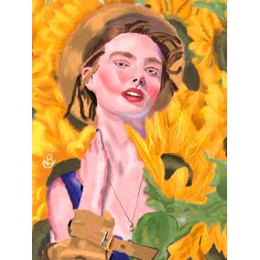 SUNFLOWERS AND A GIRL
