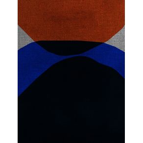 ABSTRACT ART PORTRAIT - ORANGE AND BLUE 01