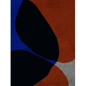 ABSTRACT ART PORTRAIT - ORANGE AND BLUE 03