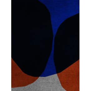 ABSTRACT ART PORTRAIT - ORANGE AND BLUE 05