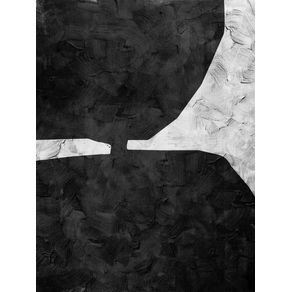 BLACK AND WHITE ABSTRACT ART - SHAPES AND BRUSHES - 1011