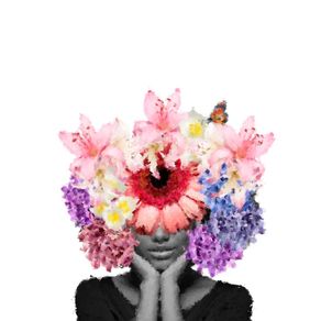 GIRL WITH A FLOWER HEAD I
