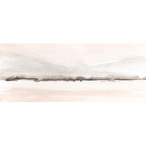 GRAY AND SOFT CORAL WATERCOLOR MOUNTAINS - PANORAMIC