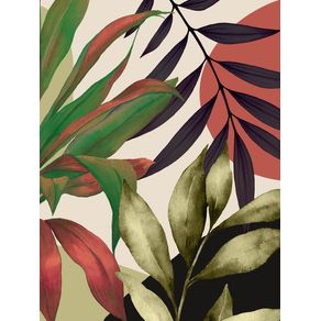 ABSTRACT ART TROPICAL LEAVES 135