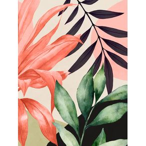 ABSTRACT ART TROPICAL LEAVES 132