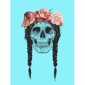 SKULL WITH FLORAL CROWN (POP)