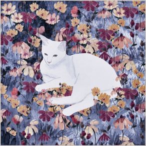 CAT IN A FIELD OF FLOWERS 8