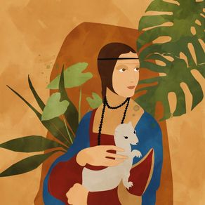 JUNGLE PORTRAIT LADY WITH AN ERMINE BY TAS 01