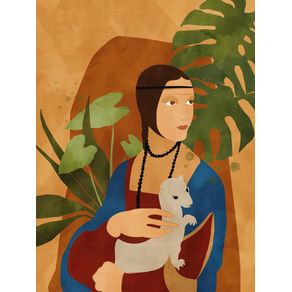 JUNGLE PORTRAIT LADY WITH AN ERMINE BY TAS