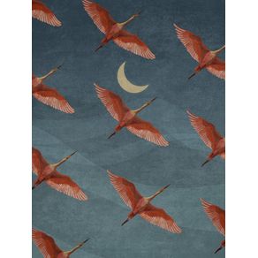 EMEL TUNABOYLU - CRANES ON NIGHT SKY