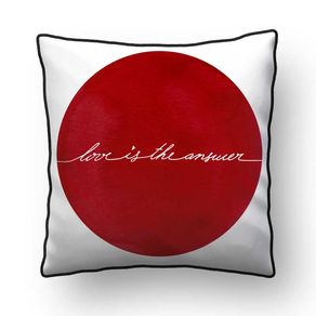 ALMOFADA - LOVE IS THE ANSWER RED Q - 42 X 42 CM