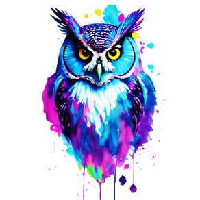OWL WATERCOLOR BY AI