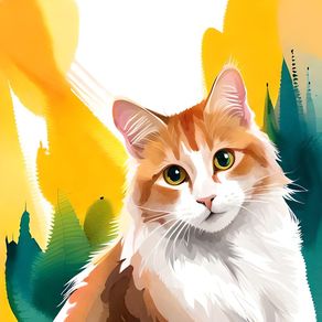 YELLOW CAT BY AI