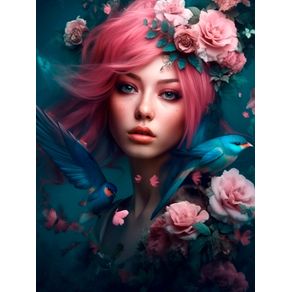 GIRL AND ROSES BY AI