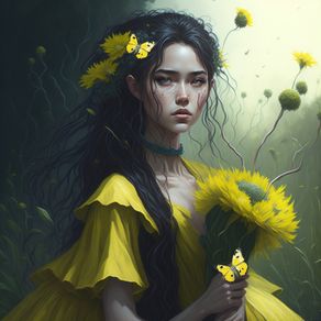 THE GIRL IN YELLOW BY AI