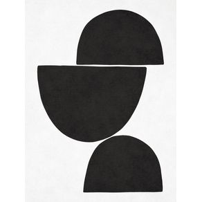 OVERLAPPED SEMICIRCLES - BLACK AND WHITE 03