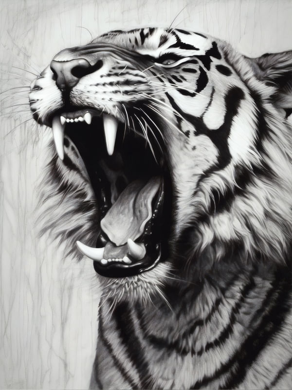 Tigre em PRINTS - Animais - Animais 2 120 X 90 CM – urbanarts