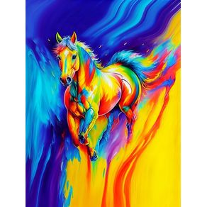 CAVALO COLORIDO - ABSTRACT COLORFUL-02B2 BY AI
