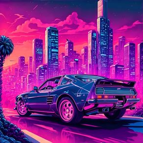 CARRO SYNTHWAVE BY AI