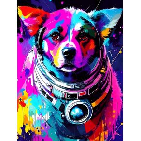 CACHORRO ASTRONALTA - ABSTRACT COLORFUL-23A BY AI