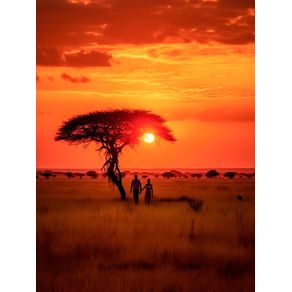A COUPLE IN THE SAVANNA BY AI