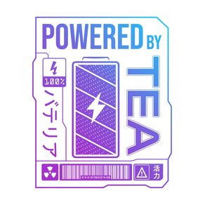 POWERED BY TEA - NEON LABEL