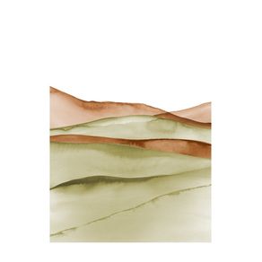 BOHO ABSTRACT LANDSCAPE 3 - TERRACOTTA AND GREEN