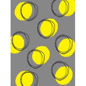 MODERN DOTS YELLOW AND GRAY