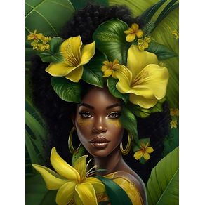 AFRO YELLOW FLOWERS BY AI