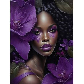 AFRO PURPLE FLOWERS BY AI