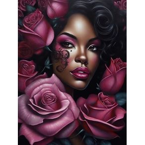 AFRO PINK FLOWERS BY AI