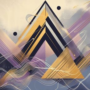ABSTRACT GOLDEN LINES BY AI