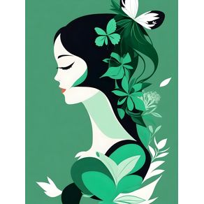 WOMAN IN GREEN BY AI