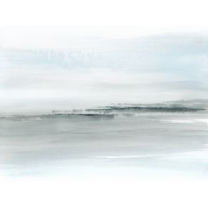 ABSTRACT COASTAL WATERCOLOR IN SOFT BLUE