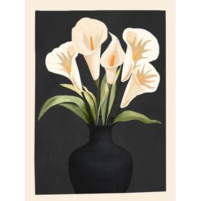 A VASE WITH CALLA LILIES