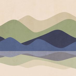 MINIMALIST ABSTRACT ART - COLORFUL MOUNTAINS 01