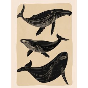 MODERN MINIMALIST ABSTRACT WHALES 1