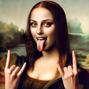 MONA LISA ROCK AND ROLL BY AI