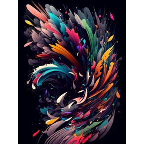 ABSTRACT FEATHER STORM BY AI