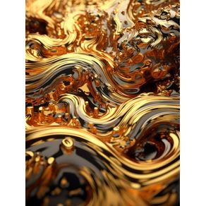 MOLTEN GOLD AND MAJESTIC ABSTRACT - 2 - BY AI
