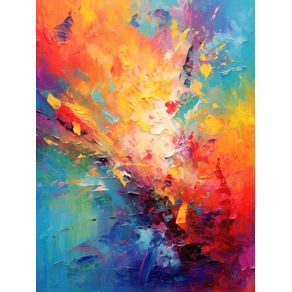COLORFUL ABSTRACT PAINTING ON A CANVAS - 2 - BY AI