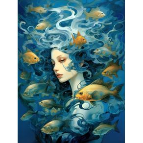 SURREAL WOMAN IN A DREAMLIKE UNDERWATER WORLD - 2 - BY AI